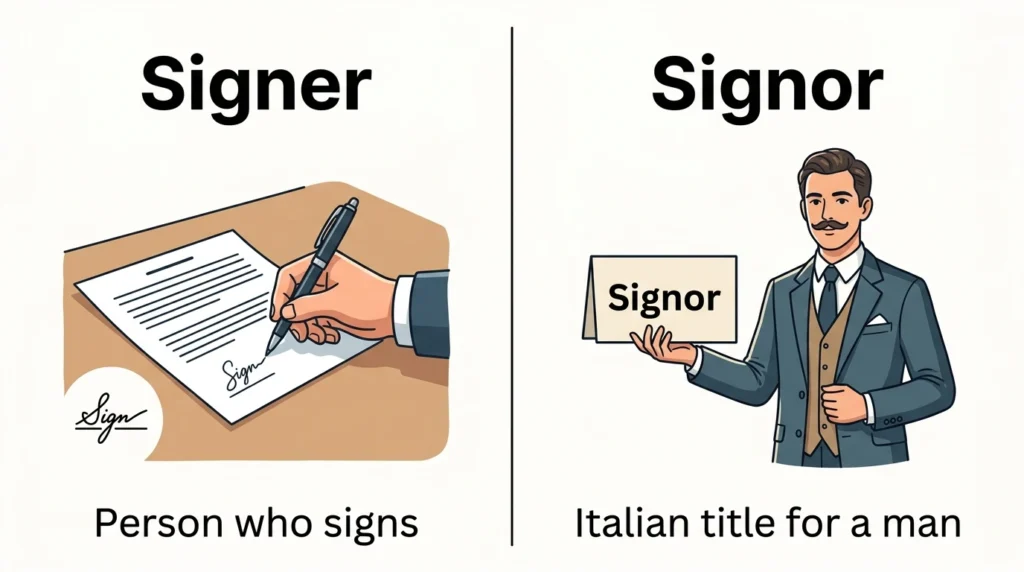 Why People Confuse Signer and Signor