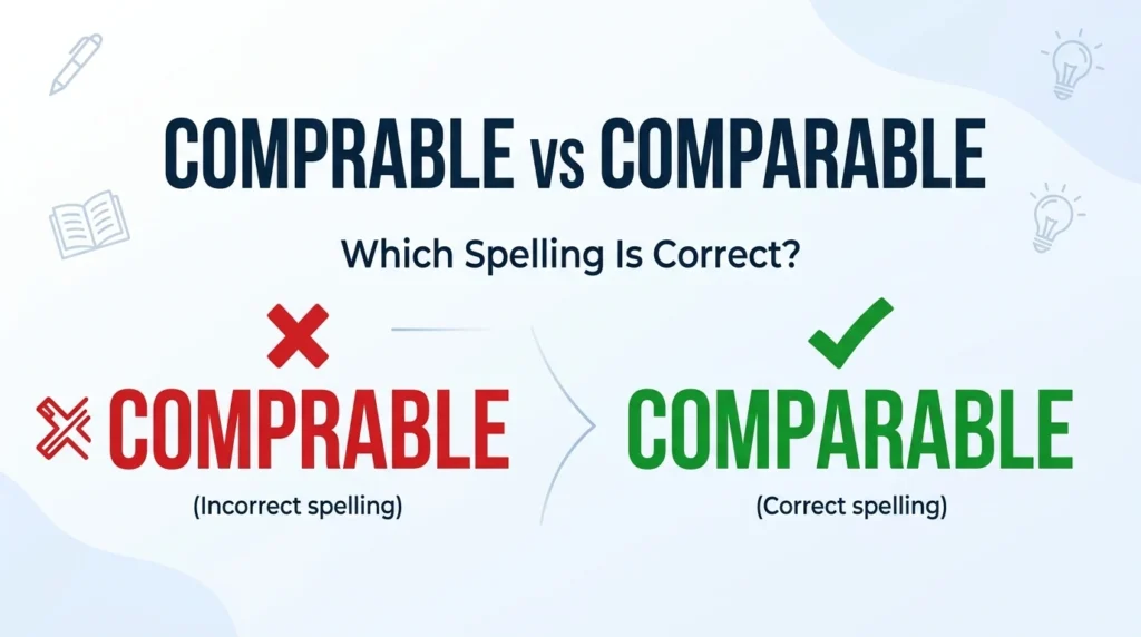 Comprable vs Comparable: Which Spelling Is Correct?