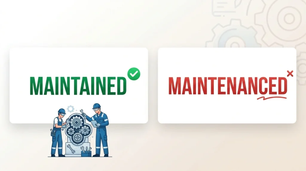 Maintained vs Maintenanced: Which Is Correct?