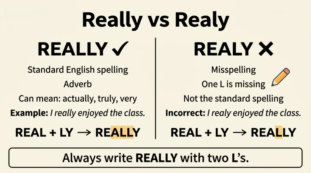 Really VS Realy