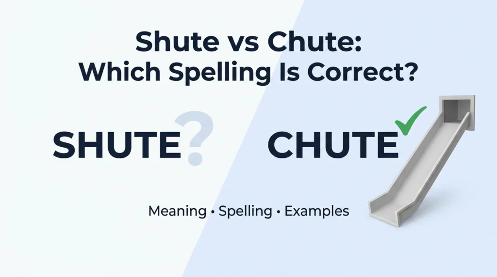 Shute vs Chute: Which Spelling Is Correct?