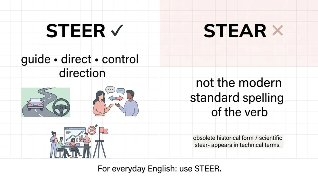 Steer vs Stear