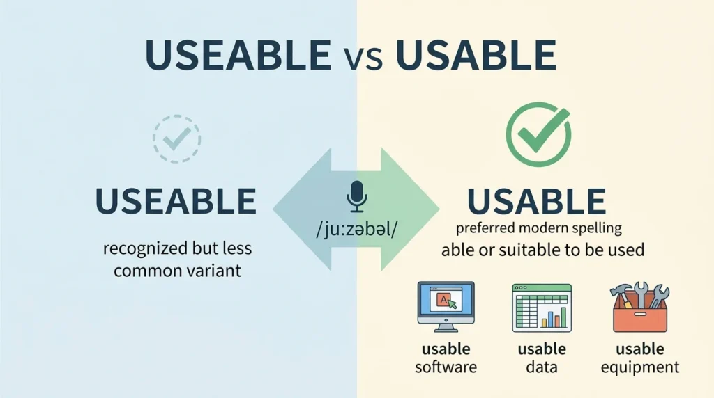 Useable vs Usable