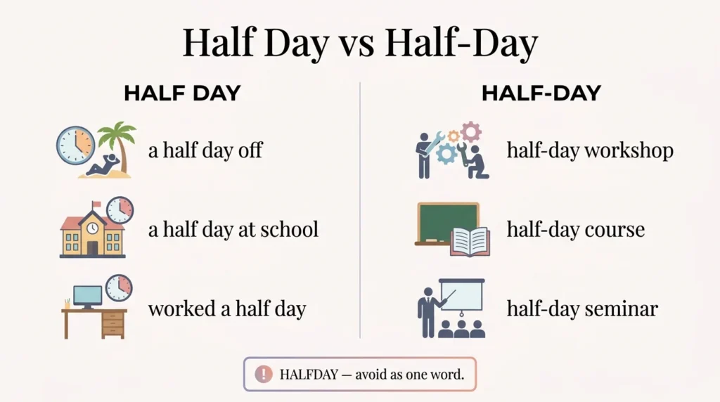 Halfday vs Half Day
