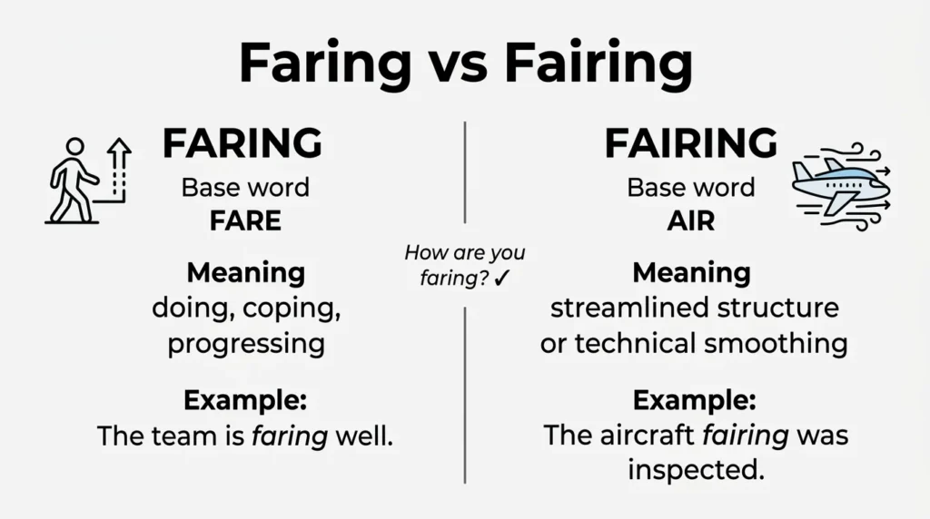 Faring vs Fairing