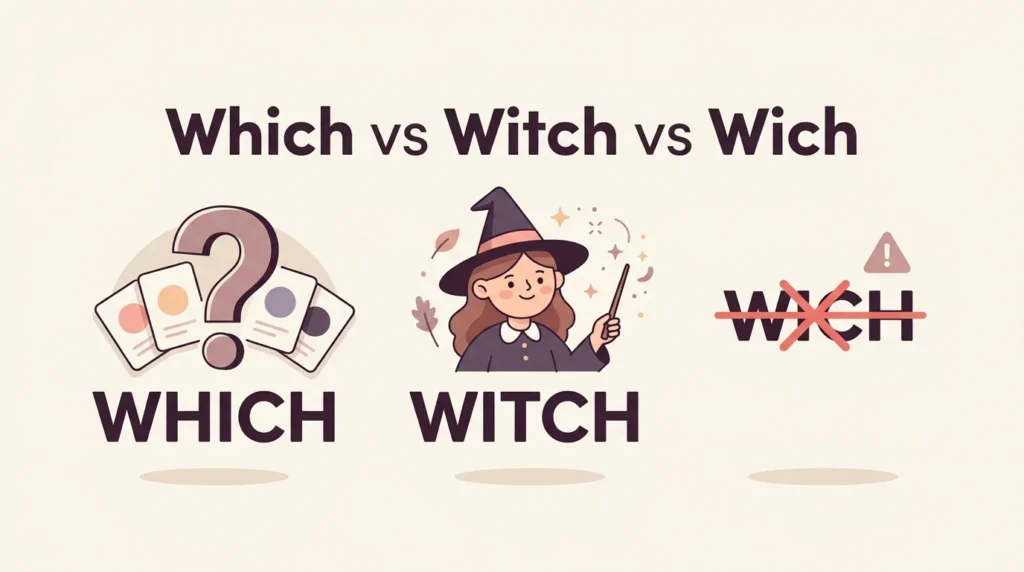 Which vs Witch vs Wich: What’s the Difference?