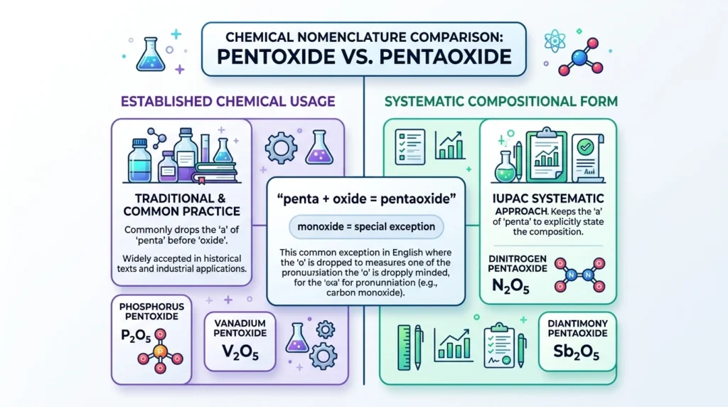 Pentoxide vs Pentaoxide in Real English
