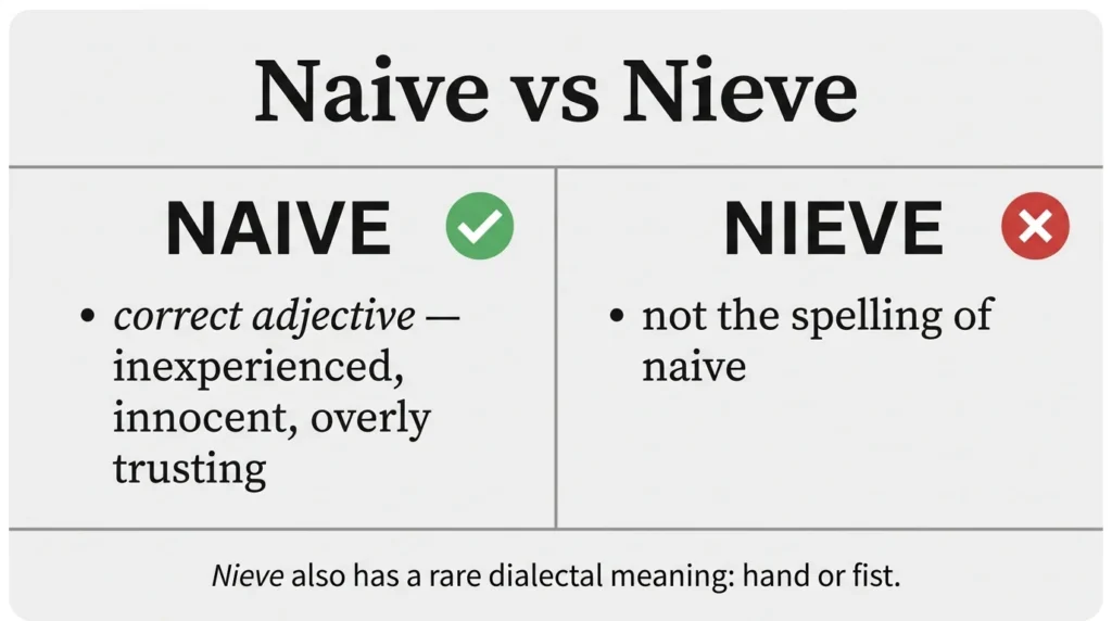 Naive vs Nieve: Which Spelling Is Correct?