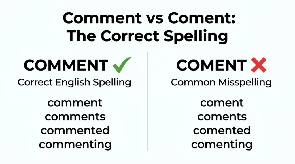 Comment vs Coment