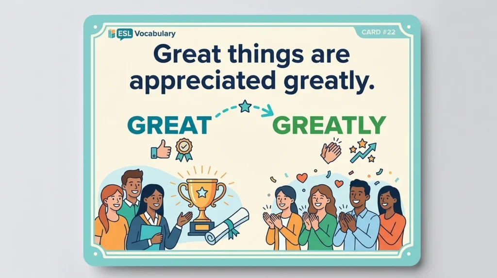 "Memory trick for remembering greatly spelling"