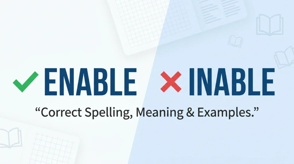 Enable vs Inable: Which Is Correct?