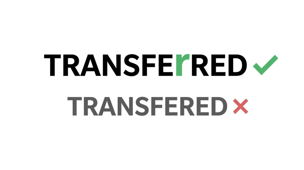 Transferred vs Transfered: Which Spelling Is Correct?