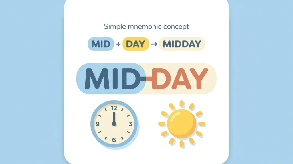 Midday vs. Midnight : Grammatically possible but more context-dependent