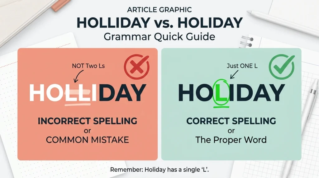 Holliday vs Holiday: Which Spelling Is Correct?