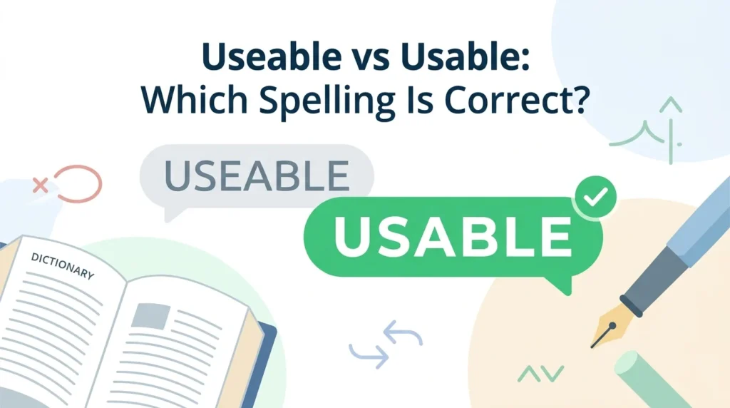 Useable vs Usable: Which Spelling Is Correct?