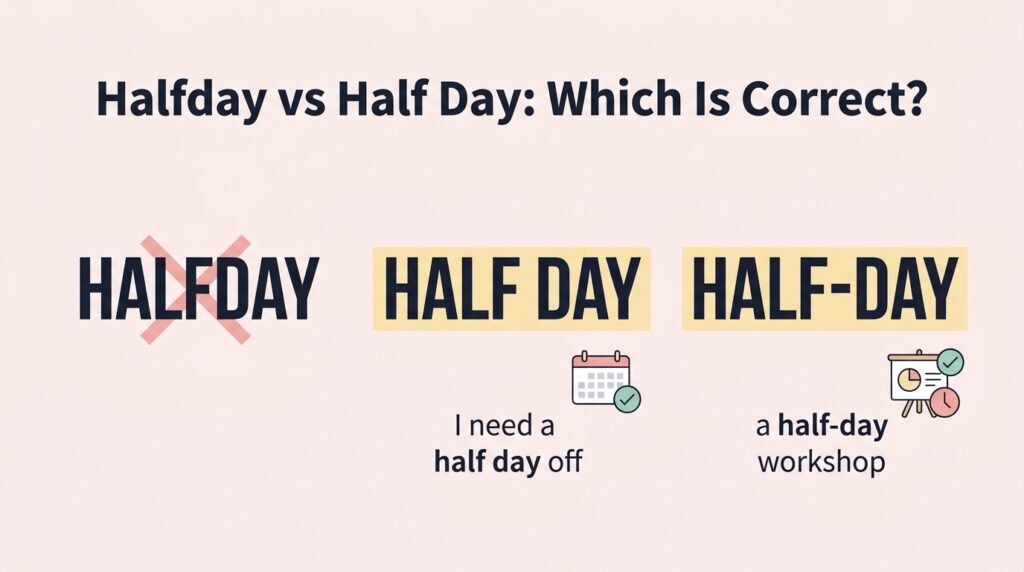Halfday vs Half Day: Which Is Correct?