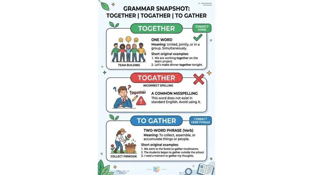 Incorrect vs Correct: Togather or Together