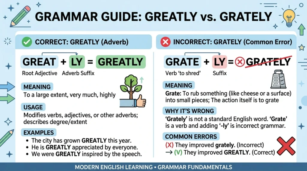 "Greatly word formation explanation"