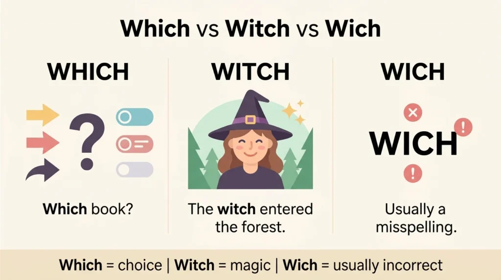 Why People Confuse Which, Witch, and Wich