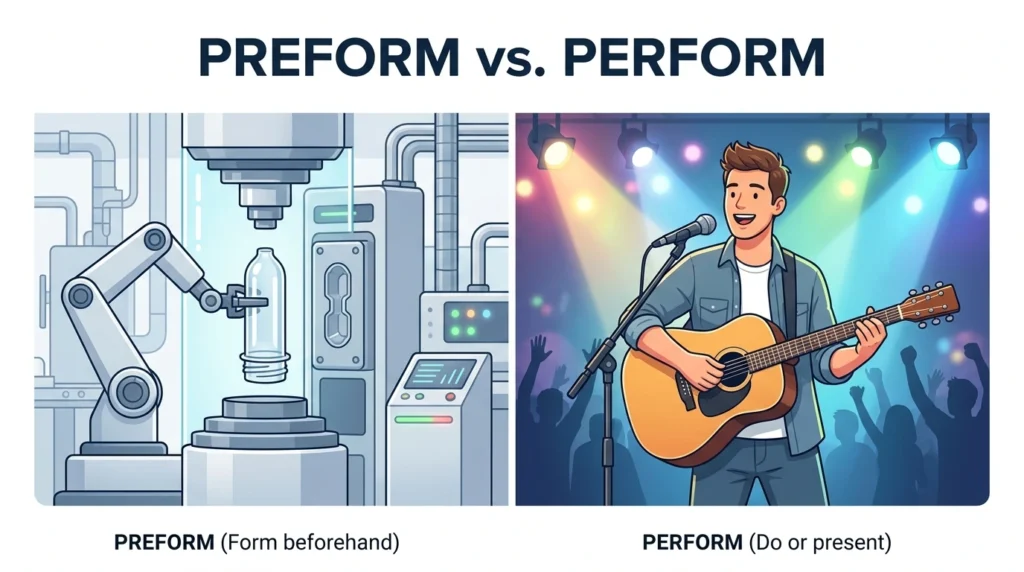 Preform vs Perform: Difference, Meaning, and Examples