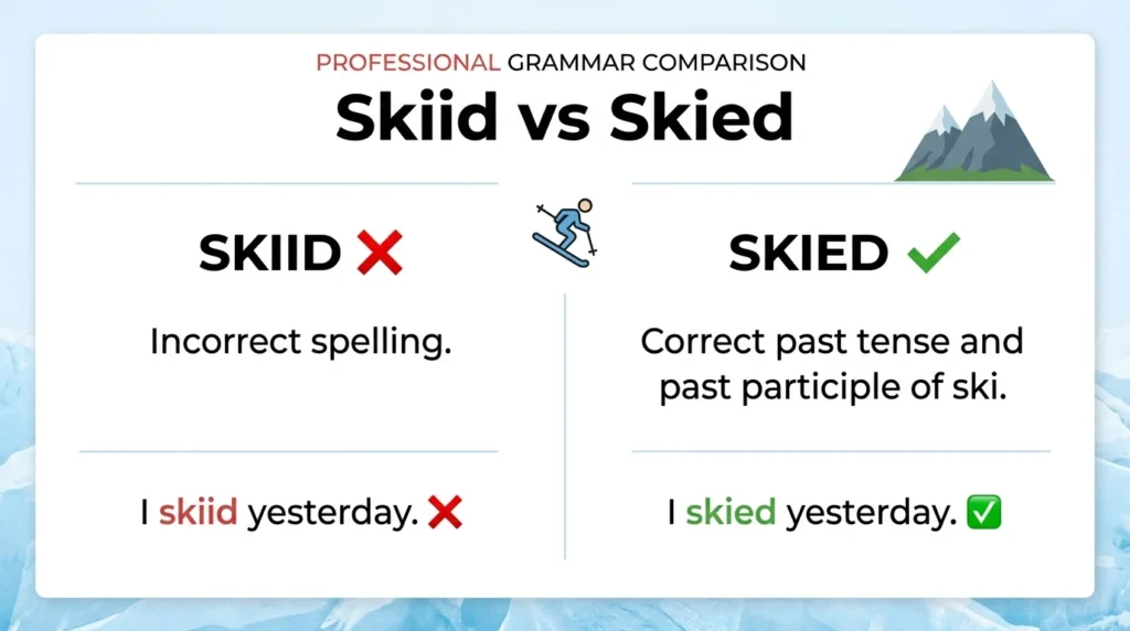 Skiid vs Skied