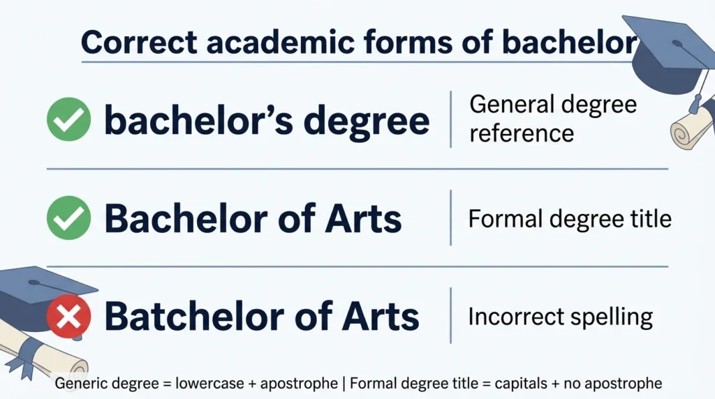 Correct academic forms of bachelor