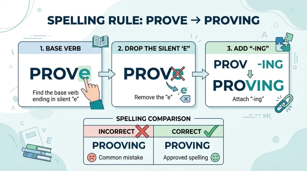 Spelling Prooving and Proving?