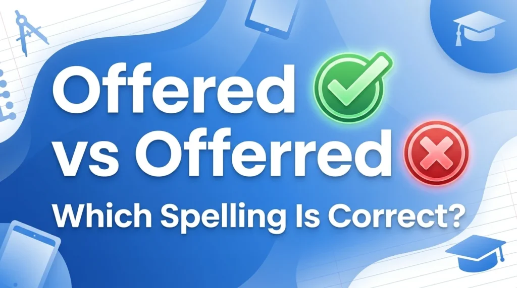 Offered vs Offerred