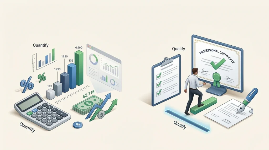 What Do Quantify and Qualify Mean?