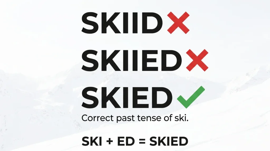 Skiid vs Skied in Real English