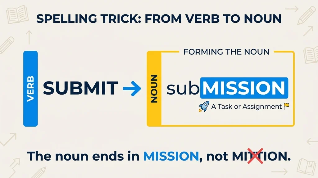 Submission vs Submittion in Real English