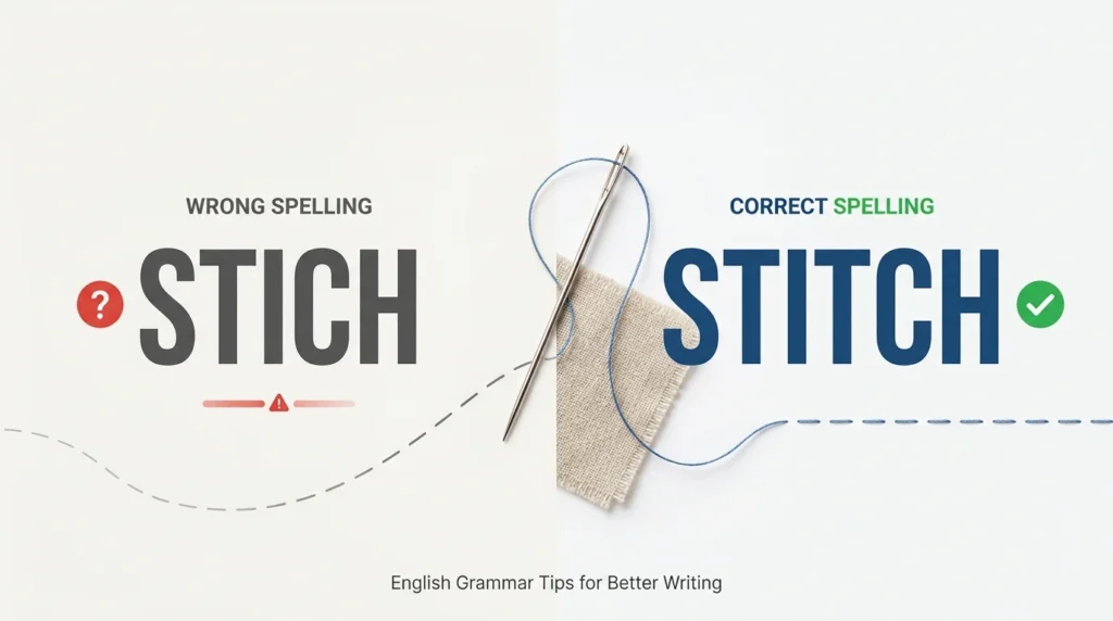 Stich vs Stitch: Which Spelling Is Correct?