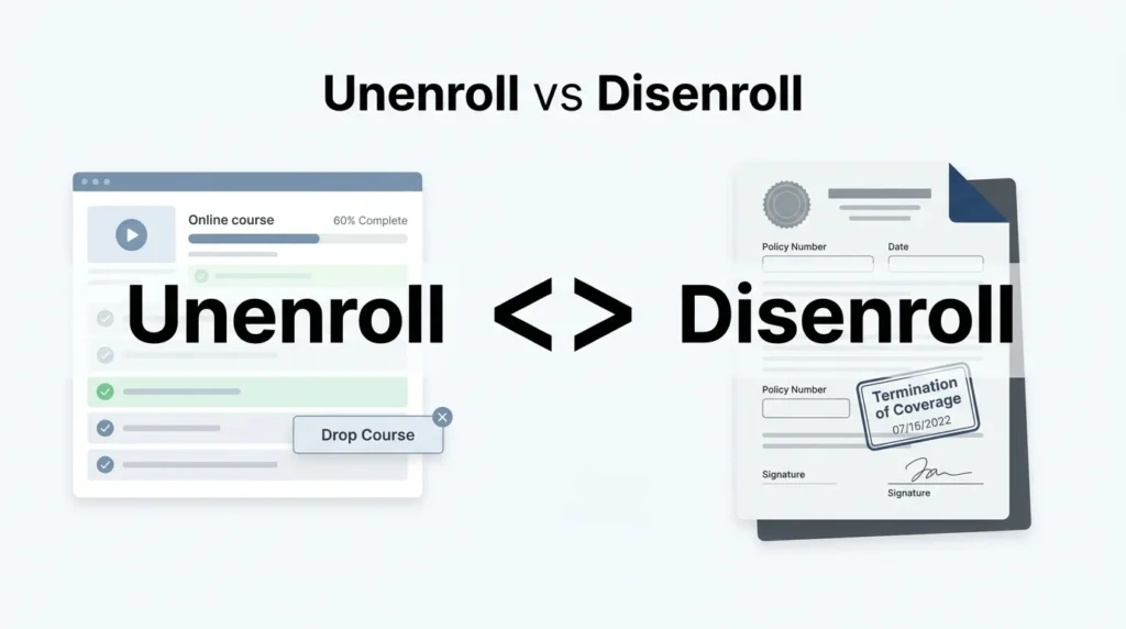 Unenroll vs Disenroll
