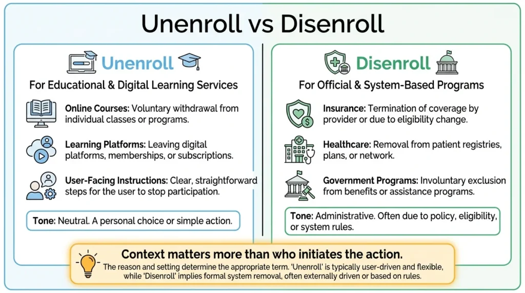 Why People Confuse Unenroll and Disenroll