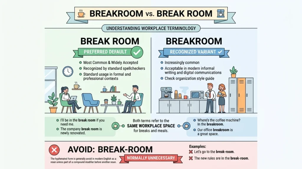 Breakroom vs Break Room