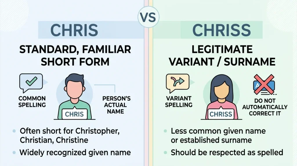 Chriss vs Chris?