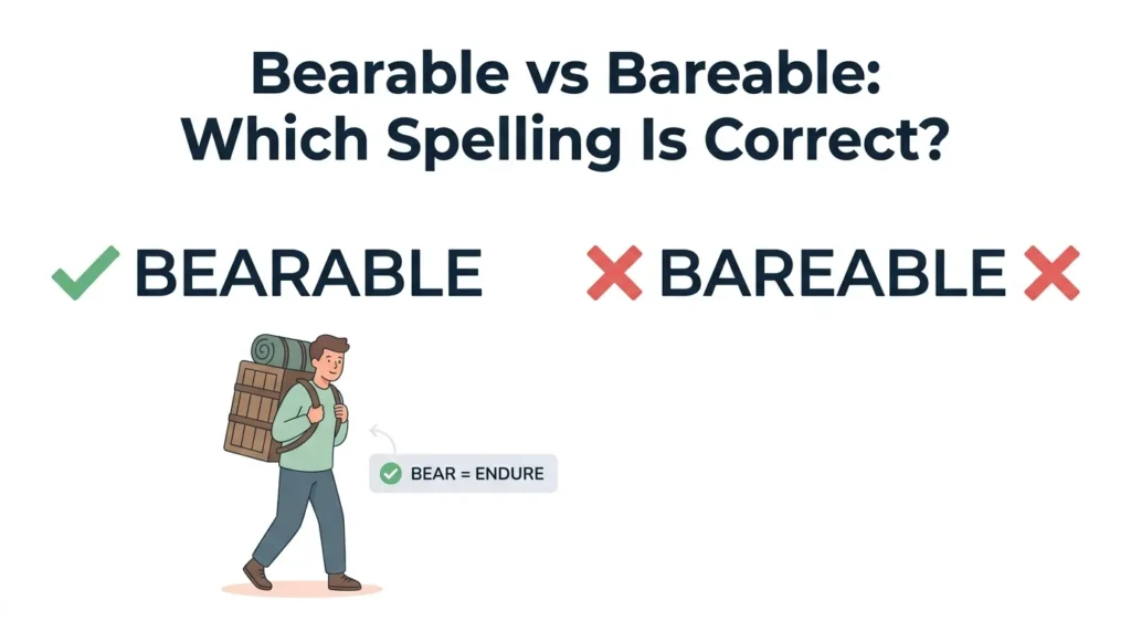 Bearable vs Bareable: Which Spelling Is Correct?