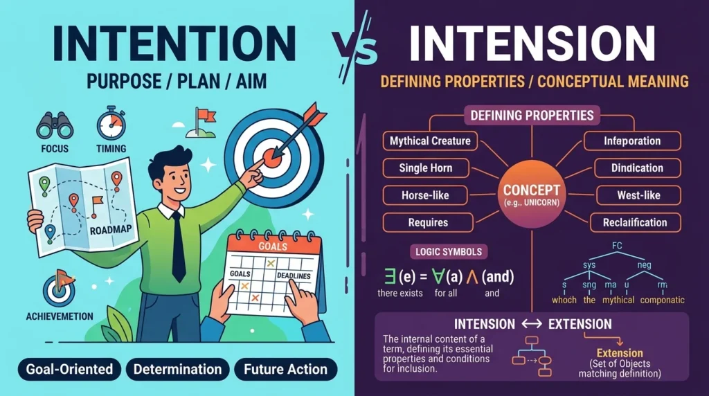 Intention vs Intension