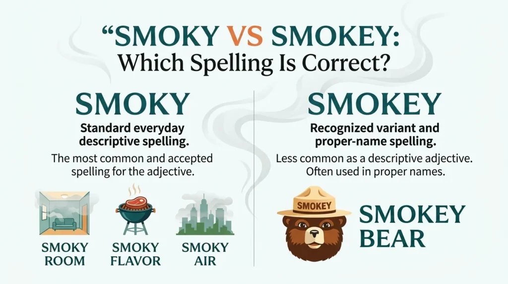 Smoky vs Smokey: Which Spelling Is Correct?