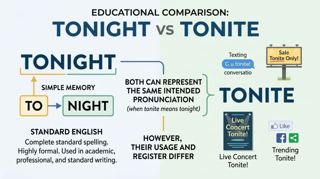 Tonite vs Tonight