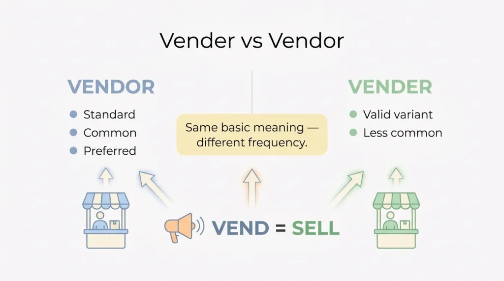 Vender vs Vendor