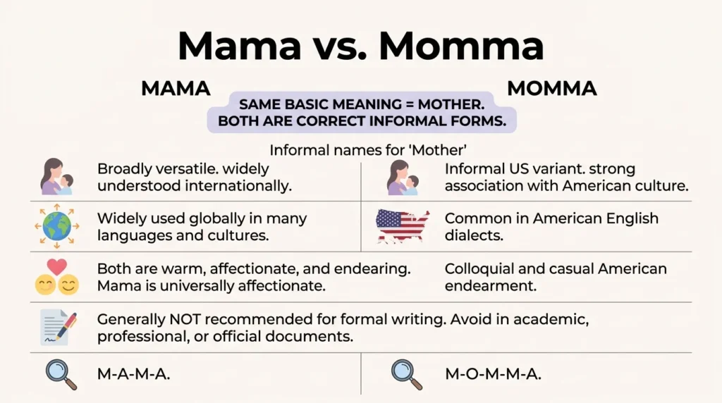 Mama vs. Momma