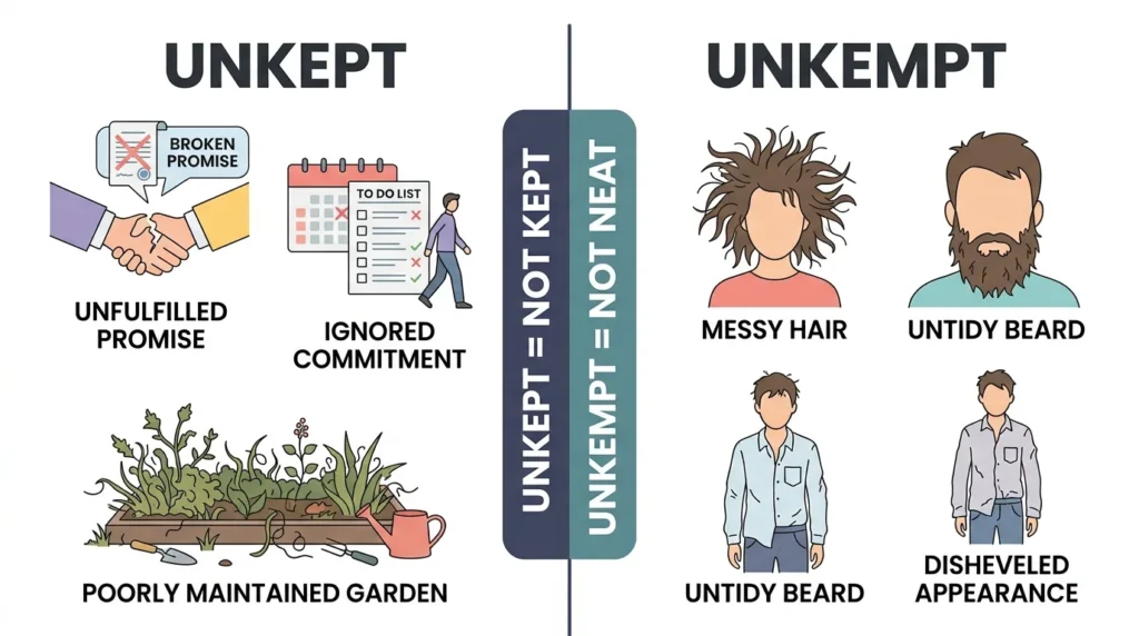 Unkept vs Unkempt