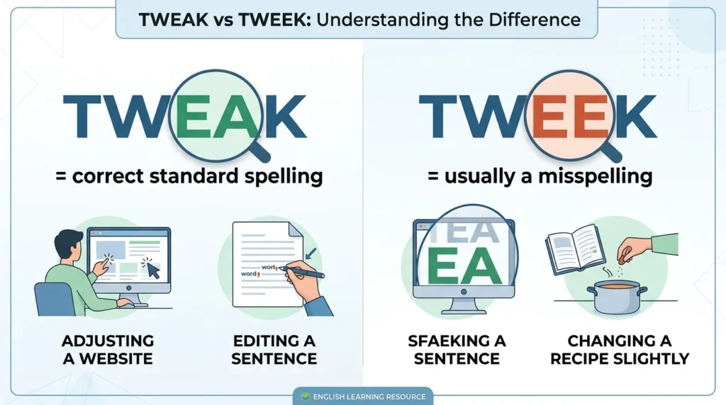 Tweek vs Tweak Difference