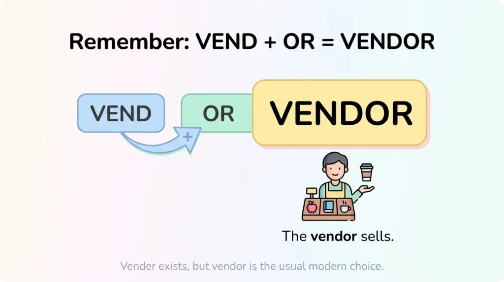 Vender vs Vendor