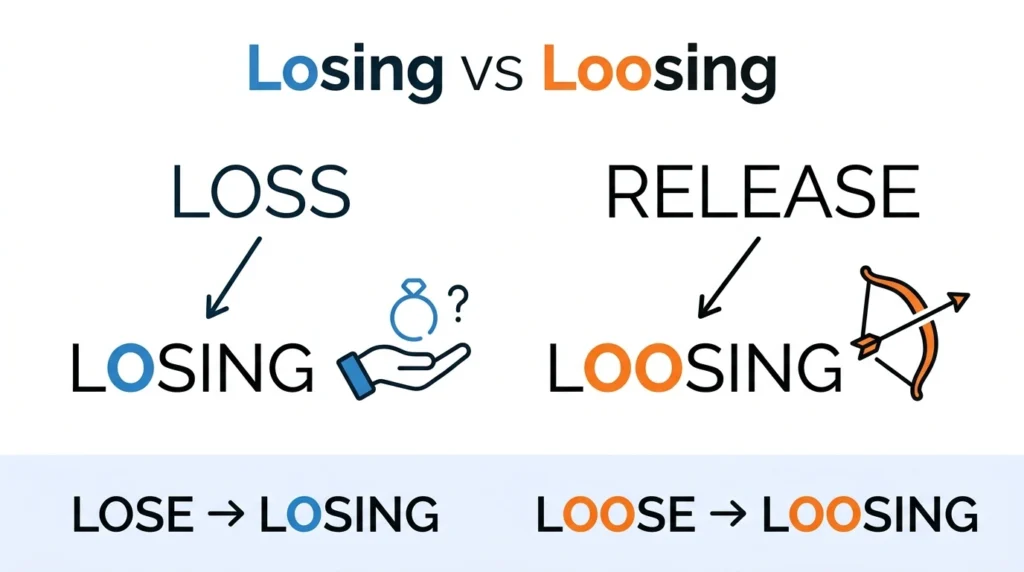 Loosing vs Losing: Meaning, Difference & Correct Use.