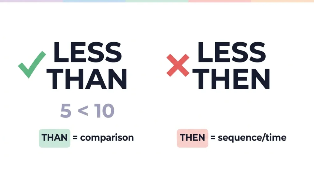 Less Than vs Less Then: Which Is Correct?