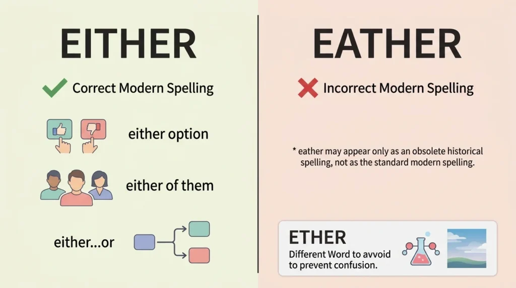 Either vs Eather