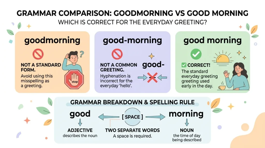 Goodmorning vs Good Morning