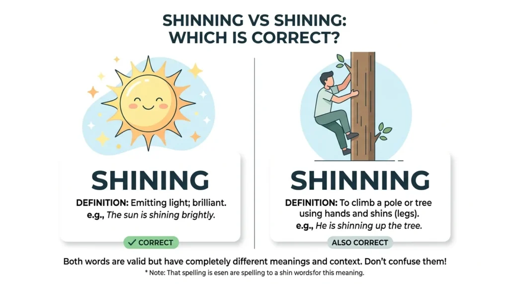 Shinning vs Shining: Which Is Correct?